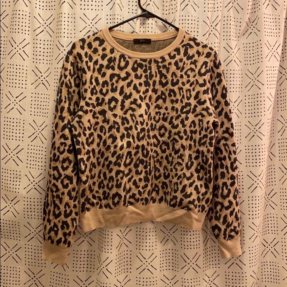 Leopard jcrew sweater